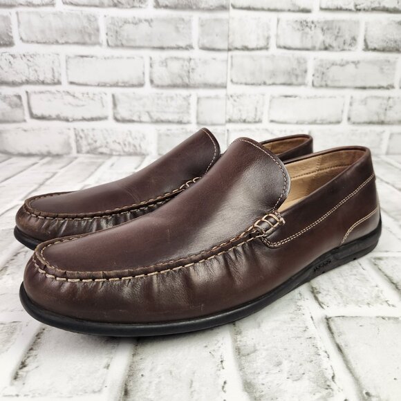 Ecco‎ Men\'s US 10 EU 44 Brown Leather Classic Moc Loafers Casual Slip On Shoe main image 5